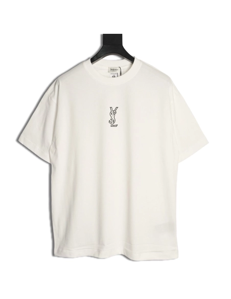 Saint Laurent silicone letter print short-sleeved T-shirt,Saint Laurent