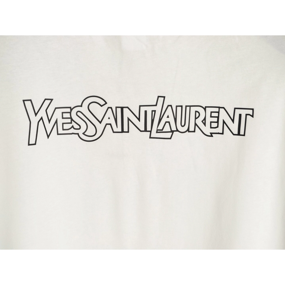 Saint Laurent silicone letter print short-sleeved T-shirt,Saint Laurent