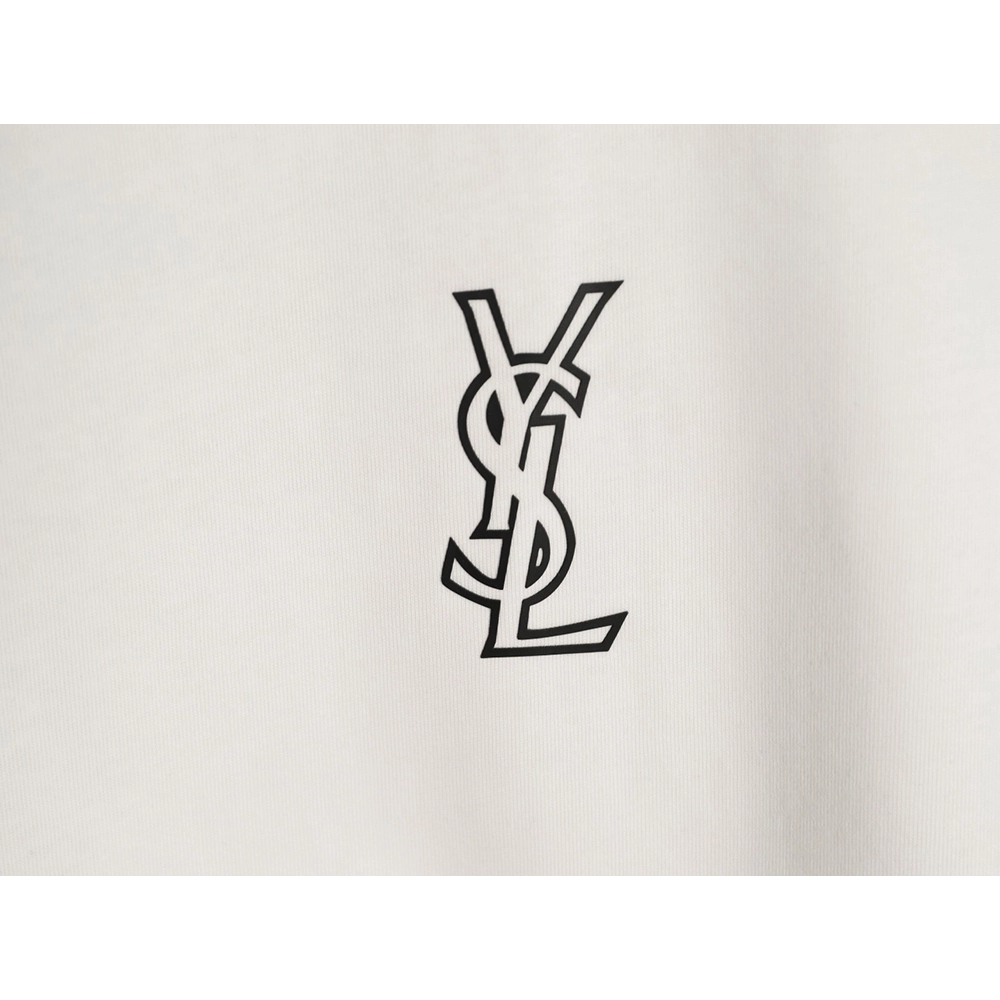 Saint Laurent silicone letter print short-sleeved T-shirt,Saint Laurent