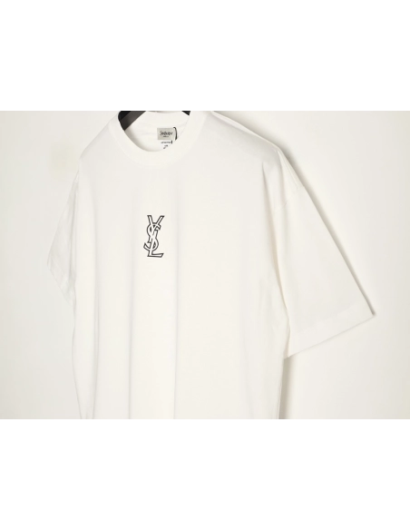 Saint Laurent silicone letter print short-sleeved T-shirt,Saint Laurent
