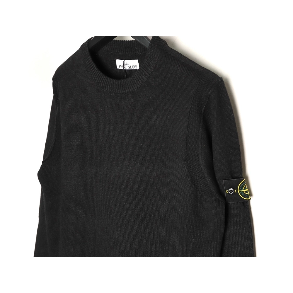 Stone Island Classic Sleeve Badge Crewneck Knit Sweater,Stone Island