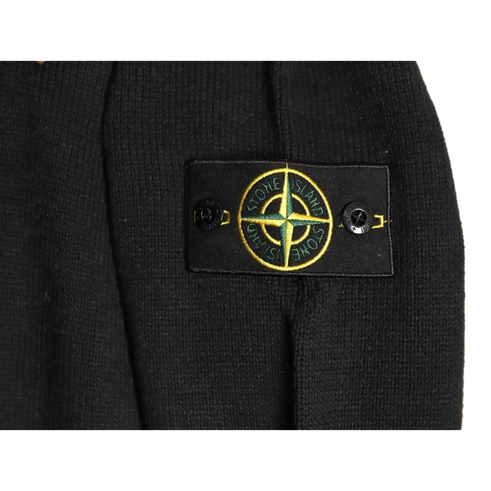 Stone Island Classic Sleeve Badge Crewneck Knit Sweater,Stone Island