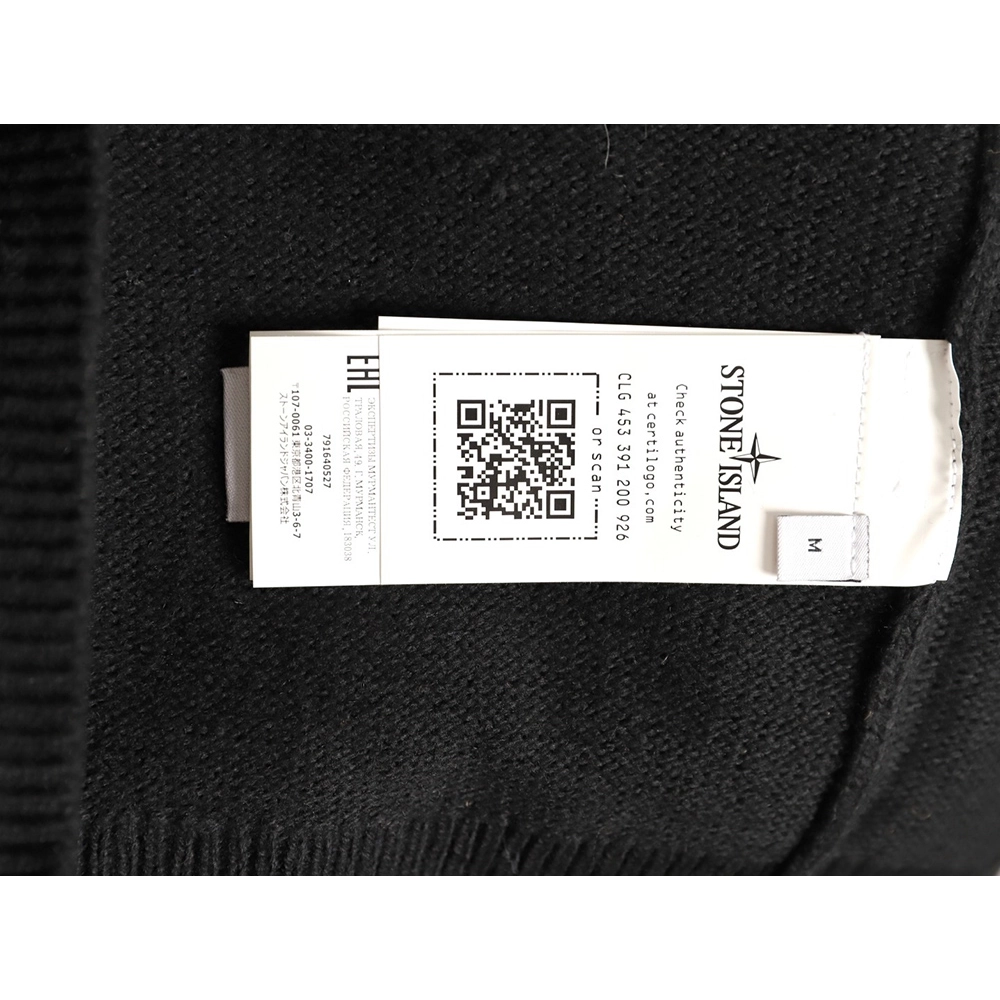 Stone Island Classic Sleeve Badge Crewneck Knit Sweater,Stone Island