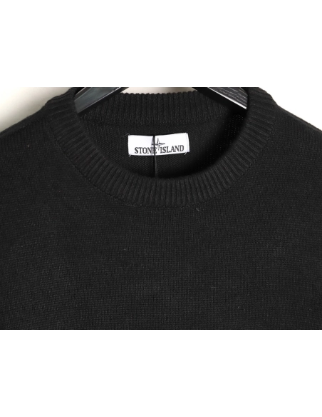 Stone Island Classic Sleeve Badge Crewneck Knit Sweater,Stone Island