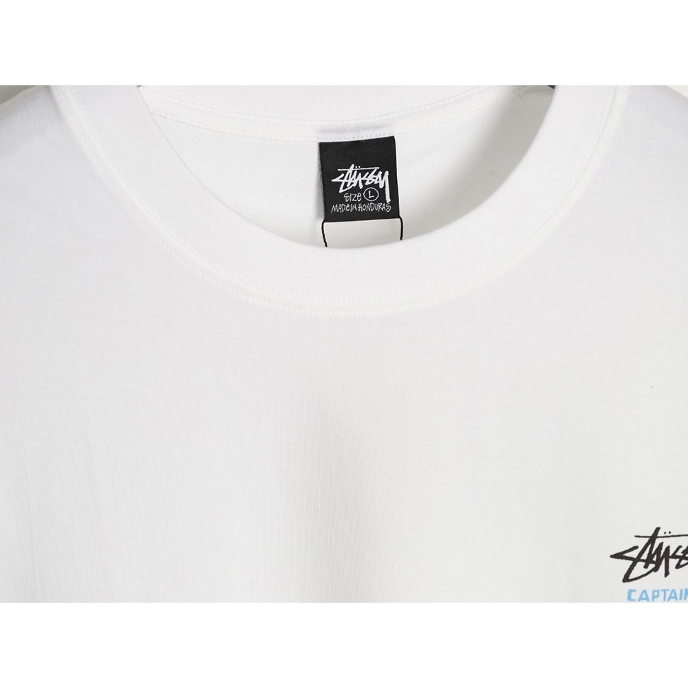 Stussy collaboration graffiti logo print crew neck short-sleeved T-shirt,Stussy