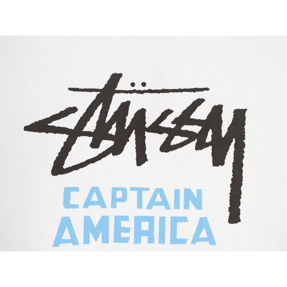 Stussy collaboration graffiti logo print crew neck short-sleeved T-shirt,Stussy