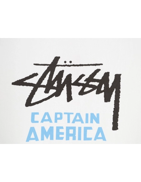 Stussy collaboration graffiti logo print crew neck short-sleeved T-shirt,Stussy