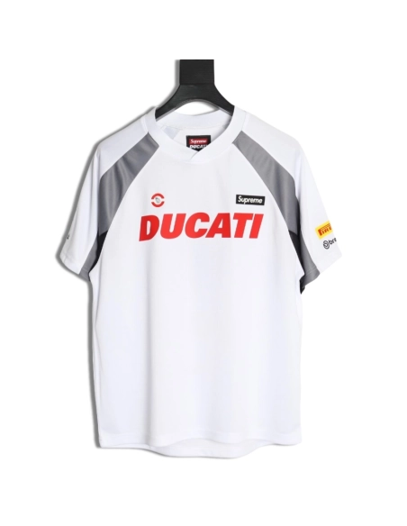Supreme DUCATI Logo Lettering Short-Sleeve Jersey,Supreme