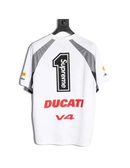 Supreme DUCATI Logo Lettering Short-Sleeve Jersey,Supreme