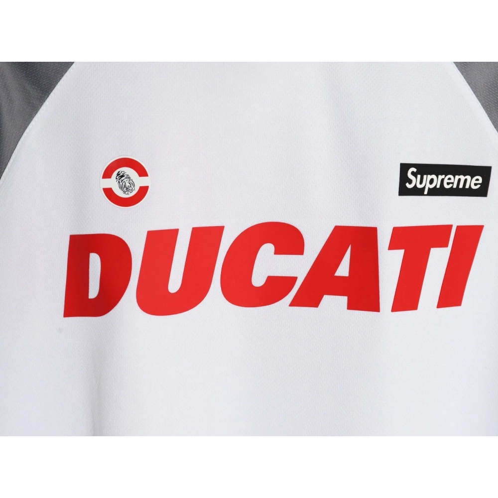 Supreme DUCATI Logo Lettering Short-Sleeve Jersey,Supreme