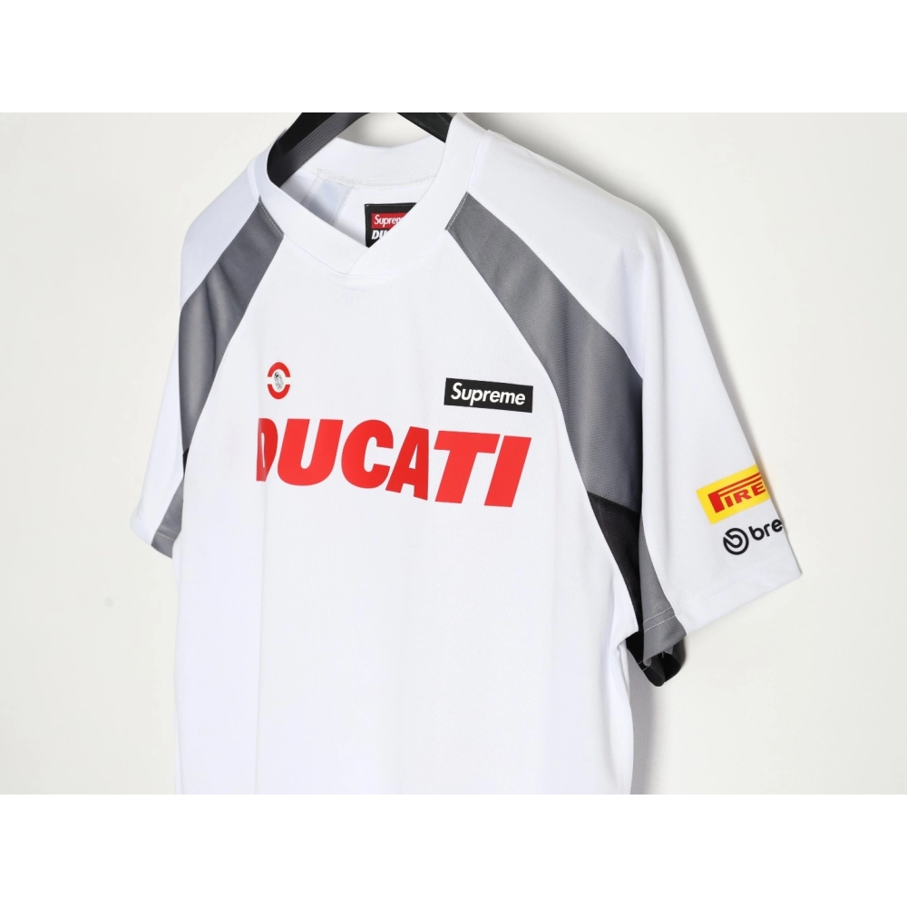 Supreme DUCATI Logo Lettering Short-Sleeve Jersey,Supreme