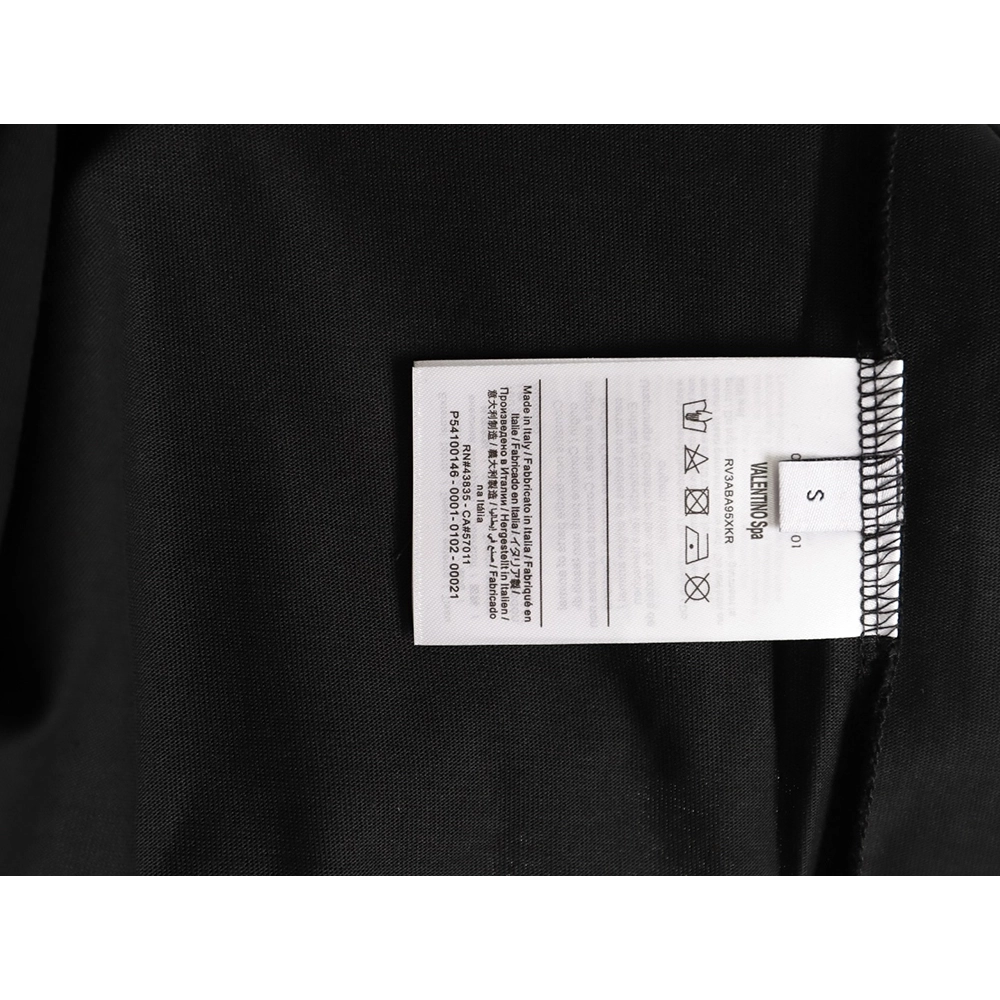 Valentino Minimalist Logo Silicone Letter Short-Sleeve T-Shirt TSK2,Valentino