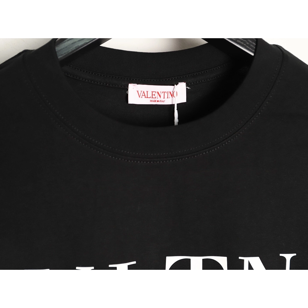 Valentino Minimalist Logo Silicone Letter Short-Sleeve T-Shirt TSK2,Valentino