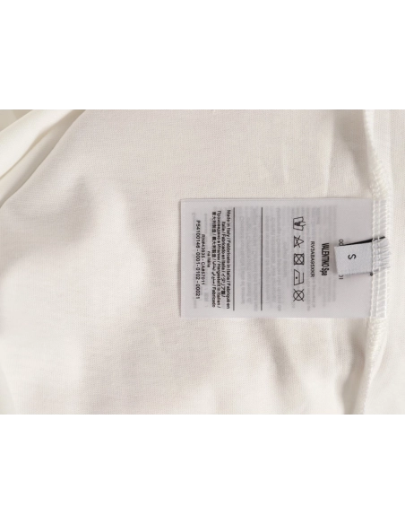 Valentino Minimalist Logo Silicone Letter Short-Sleeve T-Shirt TSK1,Valentino