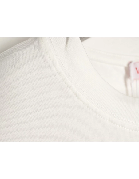 Valentino Minimalist Logo Silicone Letter Short-Sleeve T-Shirt TSK1,Valentino