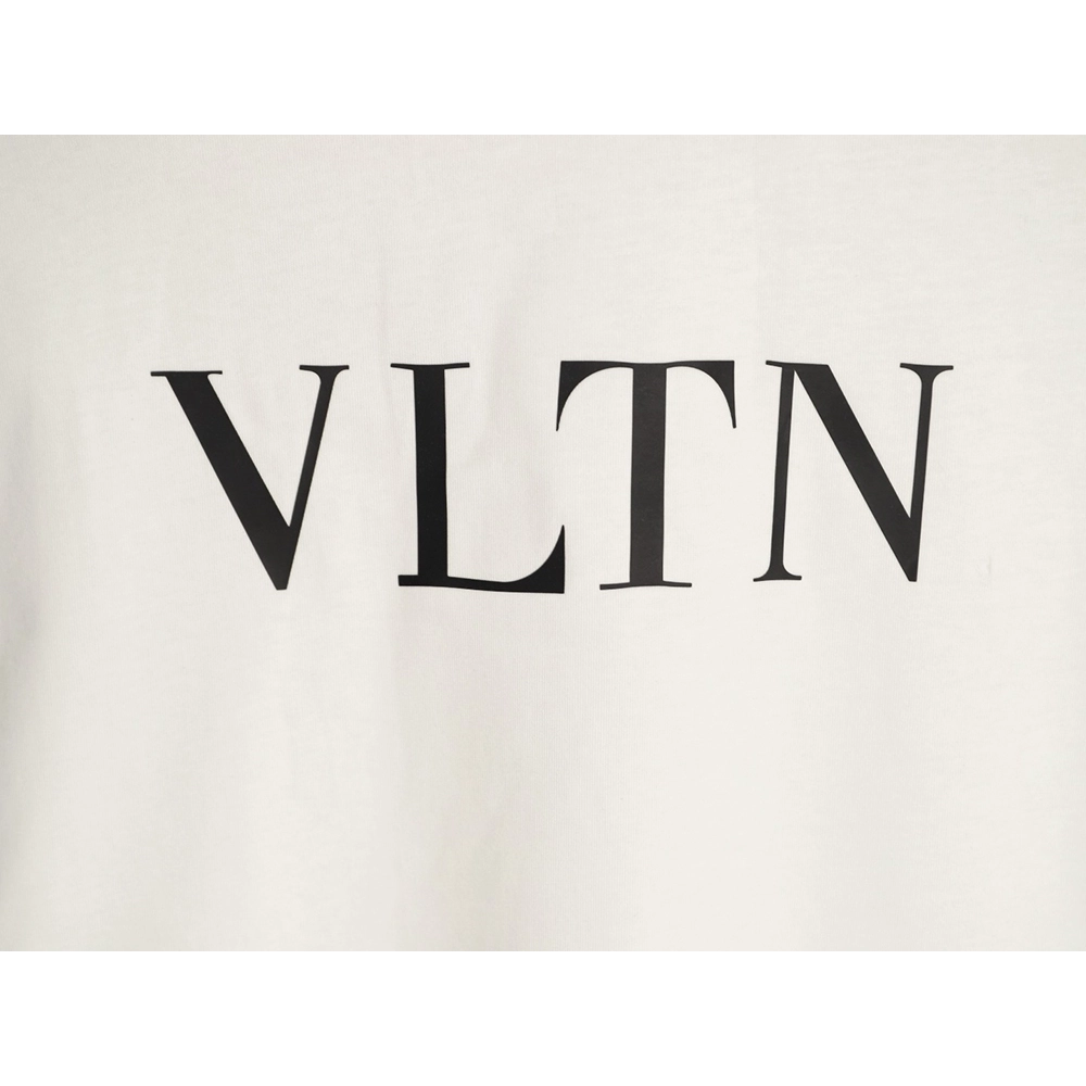 Valentino Minimalist Logo Silicone Letter Short-Sleeve T-Shirt TSK1,Valentino