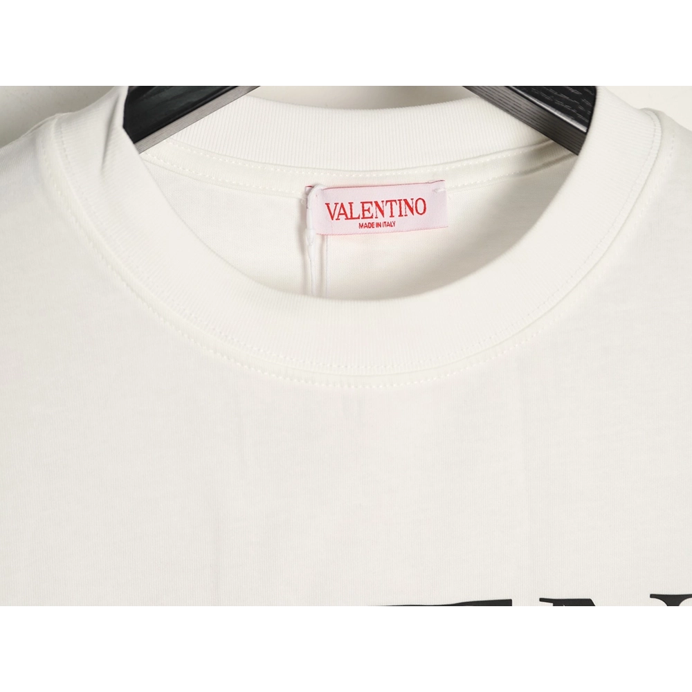 Valentino Minimalist Logo Silicone Letter Short-Sleeve T-Shirt TSK1,Valentino