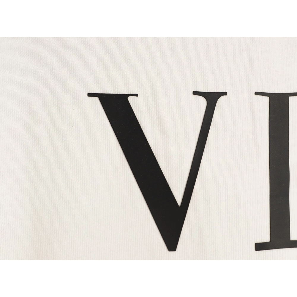 Valentino Minimalist Logo Silicone Letter Short-Sleeve T-Shirt TSK1,Valentino