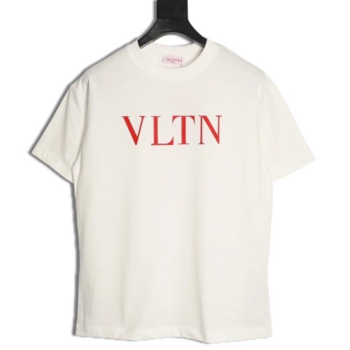 Valentino Minimalist Logo Silicone Letter Short-Sleeve T-Shirt,Valentino