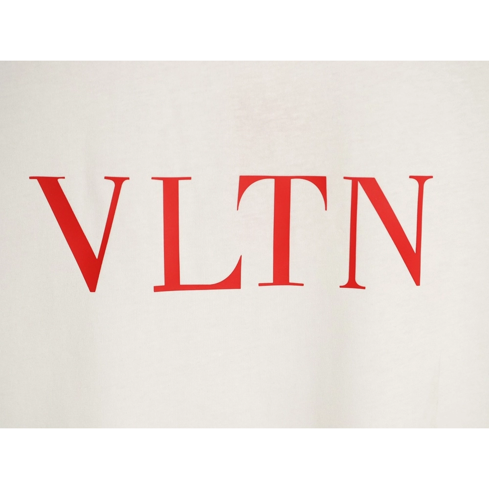 Valentino Minimalist Logo Silicone Letter Short-Sleeve T-Shirt,Valentino