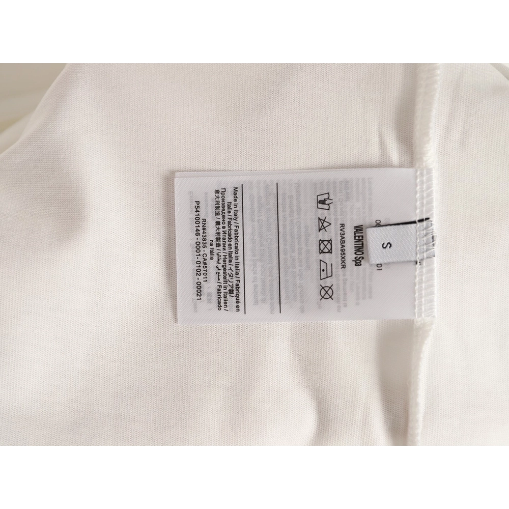 Valentino Minimalist Logo Silicone Letter Short-Sleeve T-Shirt,Valentino