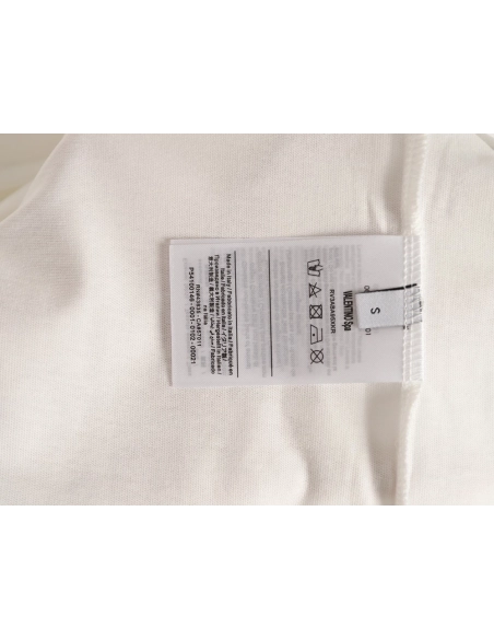 Valentino Minimalist Logo Silicone Letter Short-Sleeve T-Shirt,Valentino