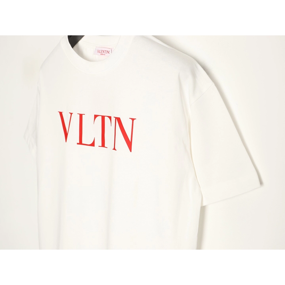 Valentino Minimalist Logo Silicone Letter Short-Sleeve T-Shirt,Valentino