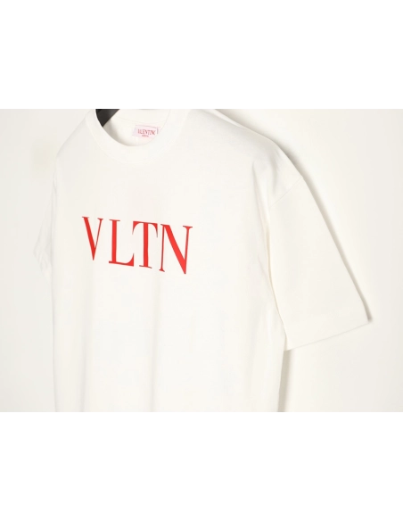 Valentino Minimalist Logo Silicone Letter Short-Sleeve T-Shirt,Valentino