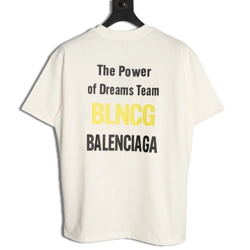 Balenciaga "Power of Dreams" Front Back Print Short-Sleeve T-Shirt,Balenciaga