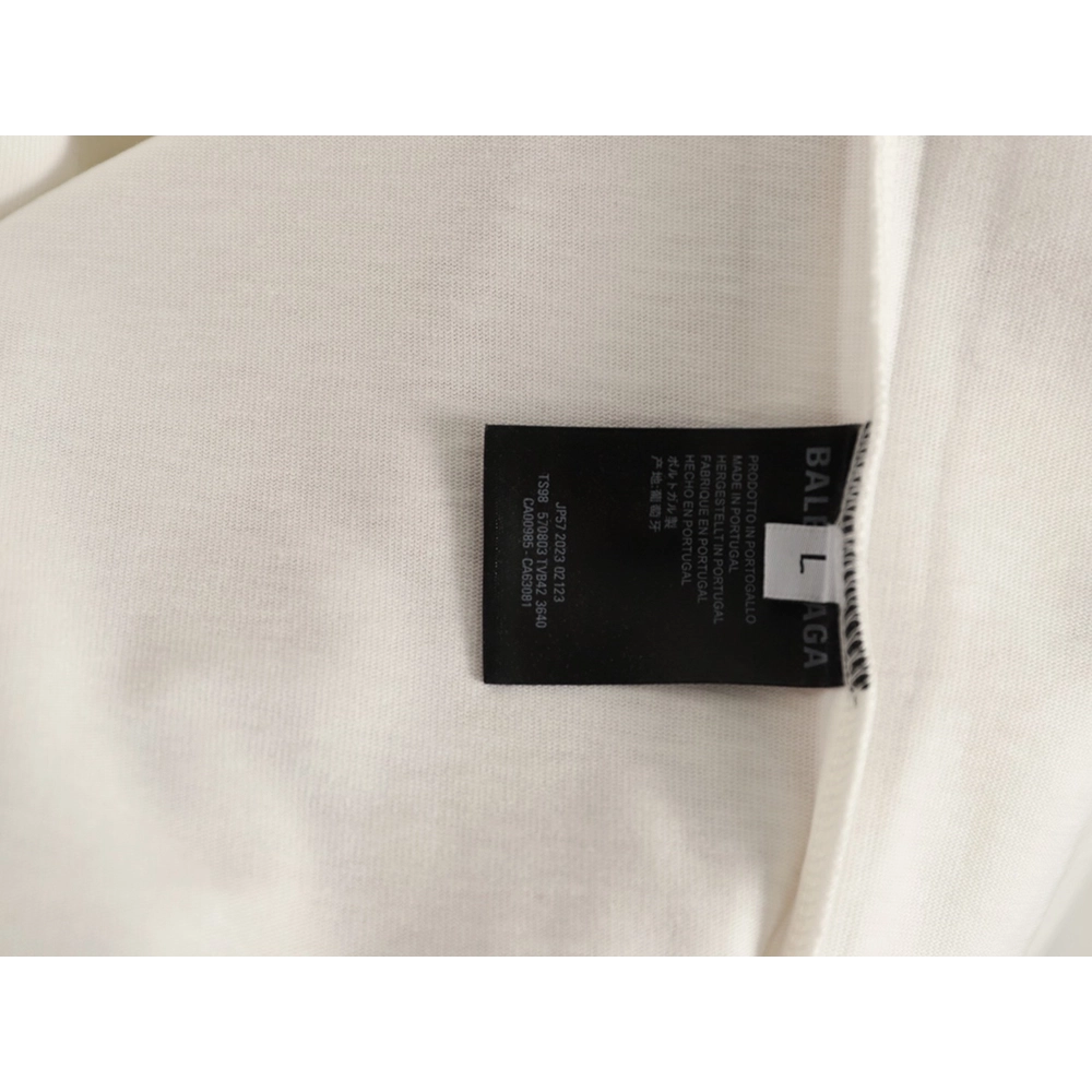 Balenciaga "Power of Dreams" Front Back Print Short-Sleeve T-Shirt,Balenciaga