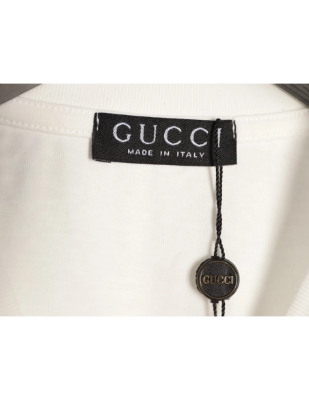 Gucci red lettering printed short-sleeved T-shirt,Gucci