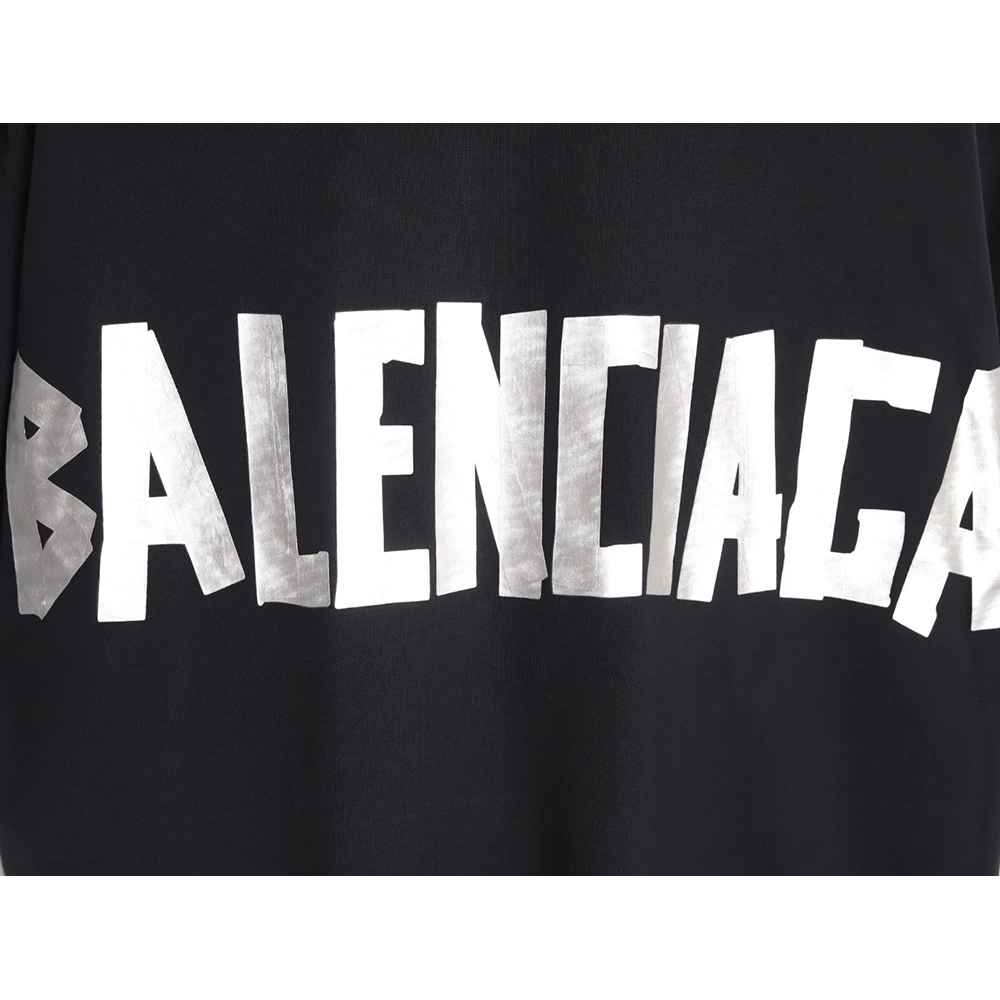 Balenciaga Silver Tape Short-Sleeve T-Shirt,Balenciaga