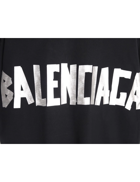 Balenciaga Silver Tape Short-Sleeve T-Shirt,Balenciaga