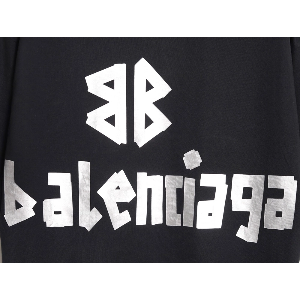 Balenciaga Silver Tape Short-Sleeve T-Shirt,Balenciaga