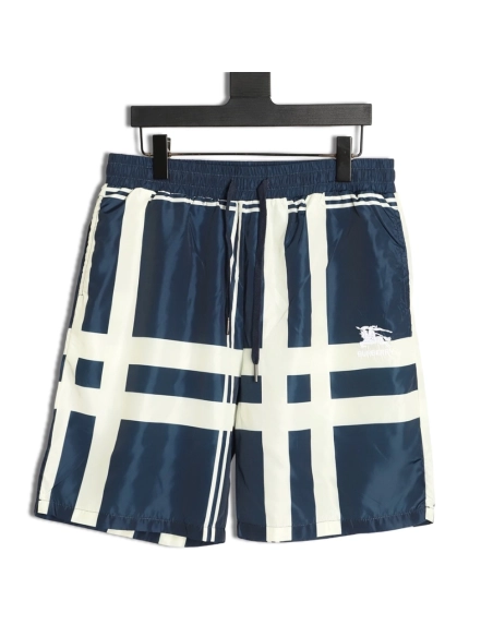 Burberry check equestrian logo beach shorts TSK1,Burberry