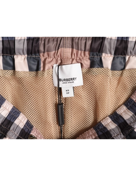 Burberry Check Stretch Drawstring Shorts,Burberry