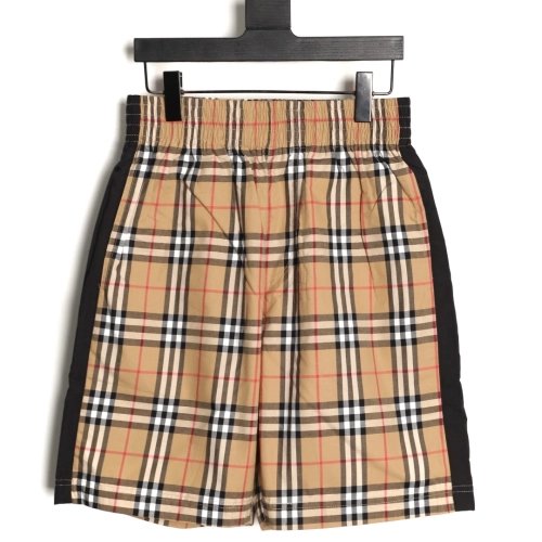 Burberry check patchwork woven check shorts TSK1,Burberry
