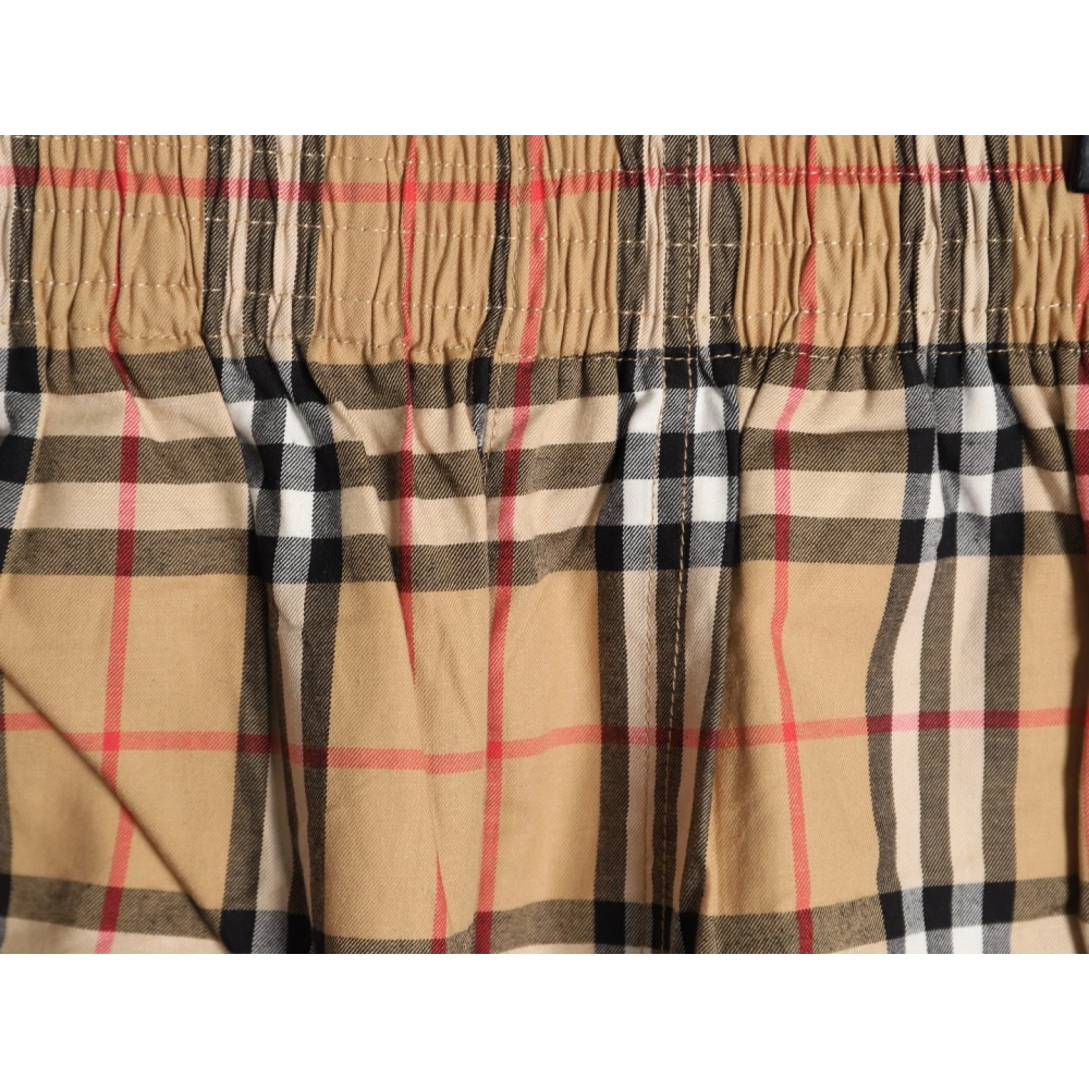 Burberry check patchwork woven check shorts TSK1,Burberry