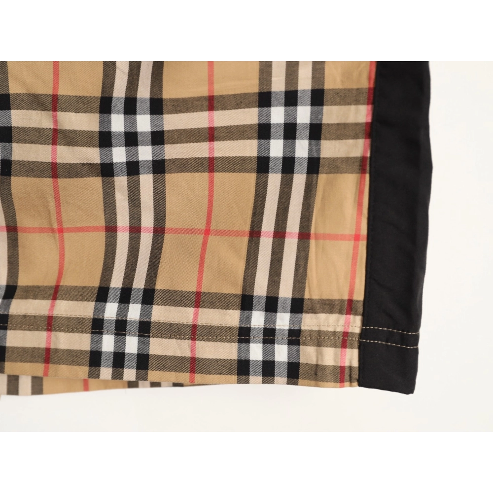 Burberry check patchwork woven check shorts TSK1,Burberry