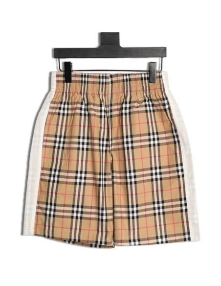 Burberry check patchwork woven check shorts,Burberry