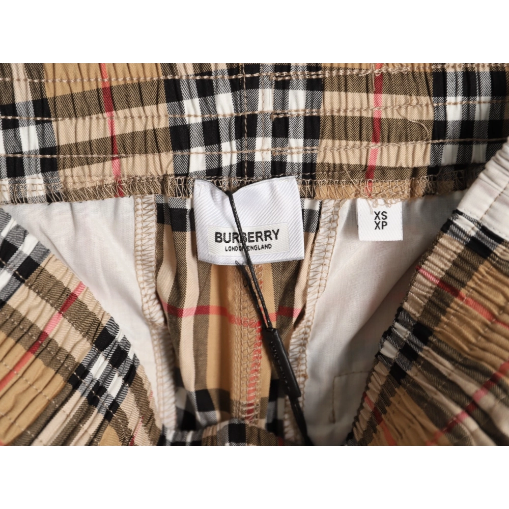 Burberry check patchwork woven check shorts,Burberry