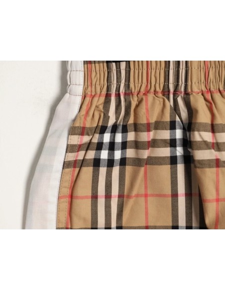 Burberry check patchwork woven check shorts,Burberry