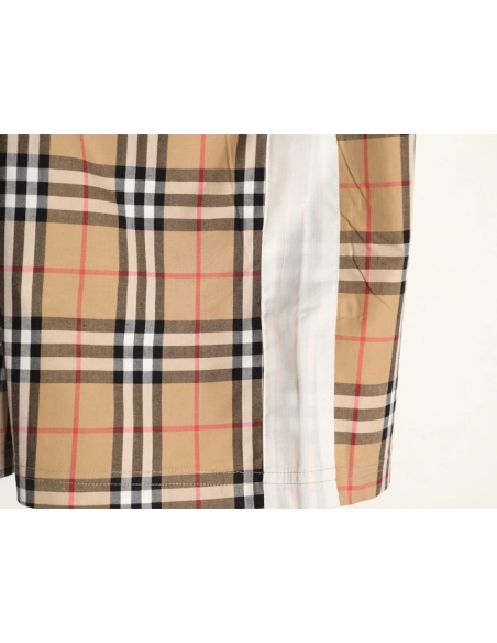 Burberry check patchwork woven check shorts,Burberry