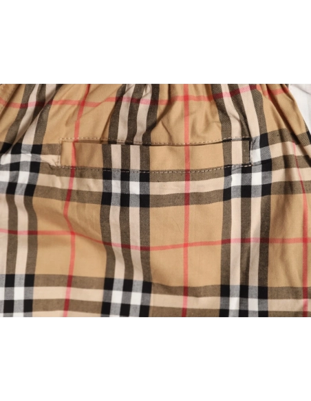 Burberry check patchwork woven check shorts,Burberry
