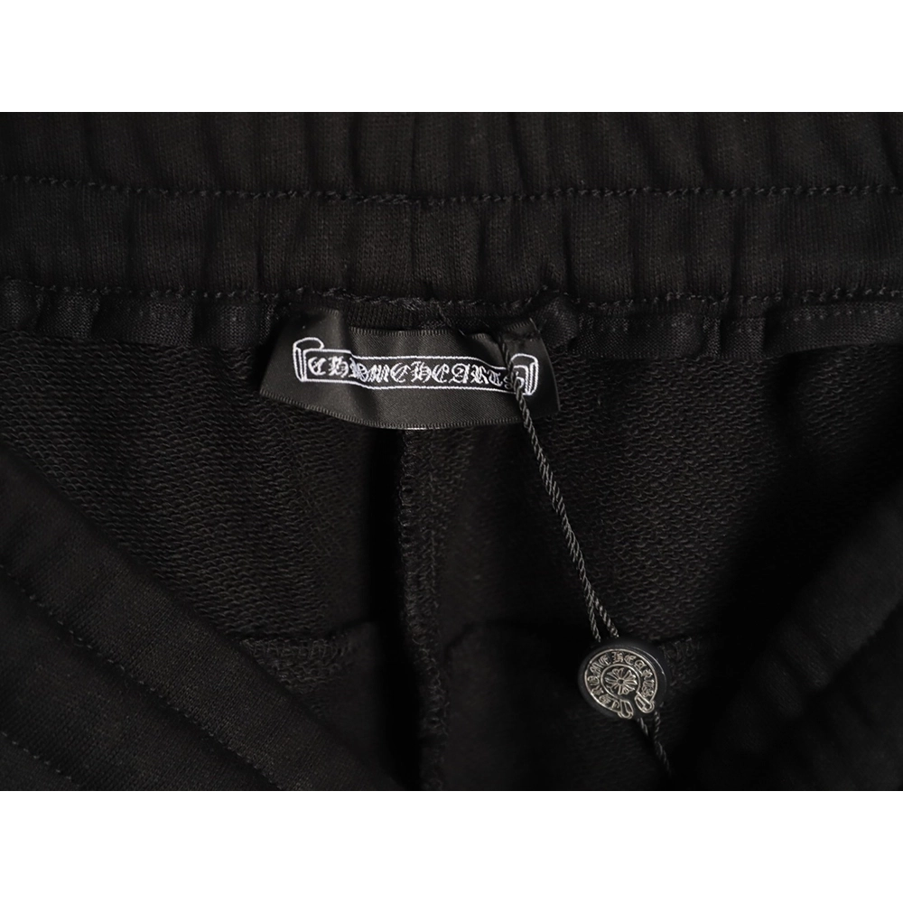Chrome Hearts Leather-Appliqu¨¦ Cross-Embroidered Shorts TSK1,Chrome Hearts