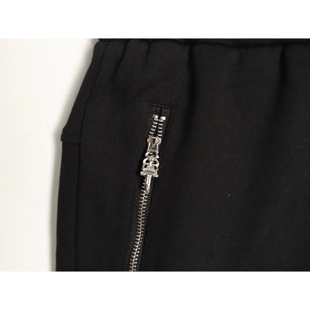 Chrome Hearts Leather-Appliqu¨¦ Cross-Embroidered Shorts TSK1,Chrome Hearts