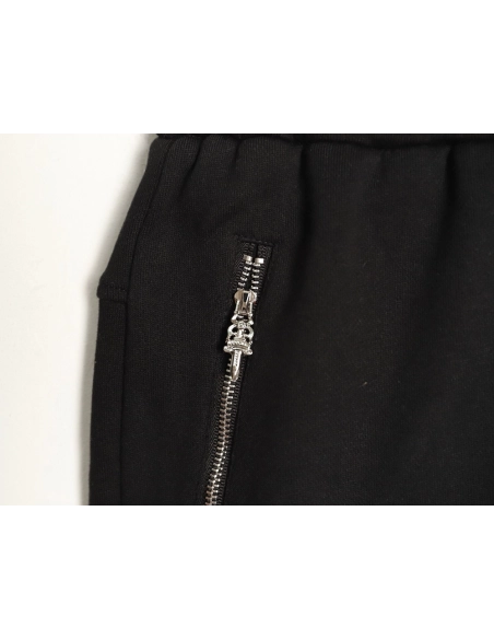 Chrome Hearts Leather-Appliqu¨¦ Cross-Embroidered Shorts TSK1,Chrome Hearts