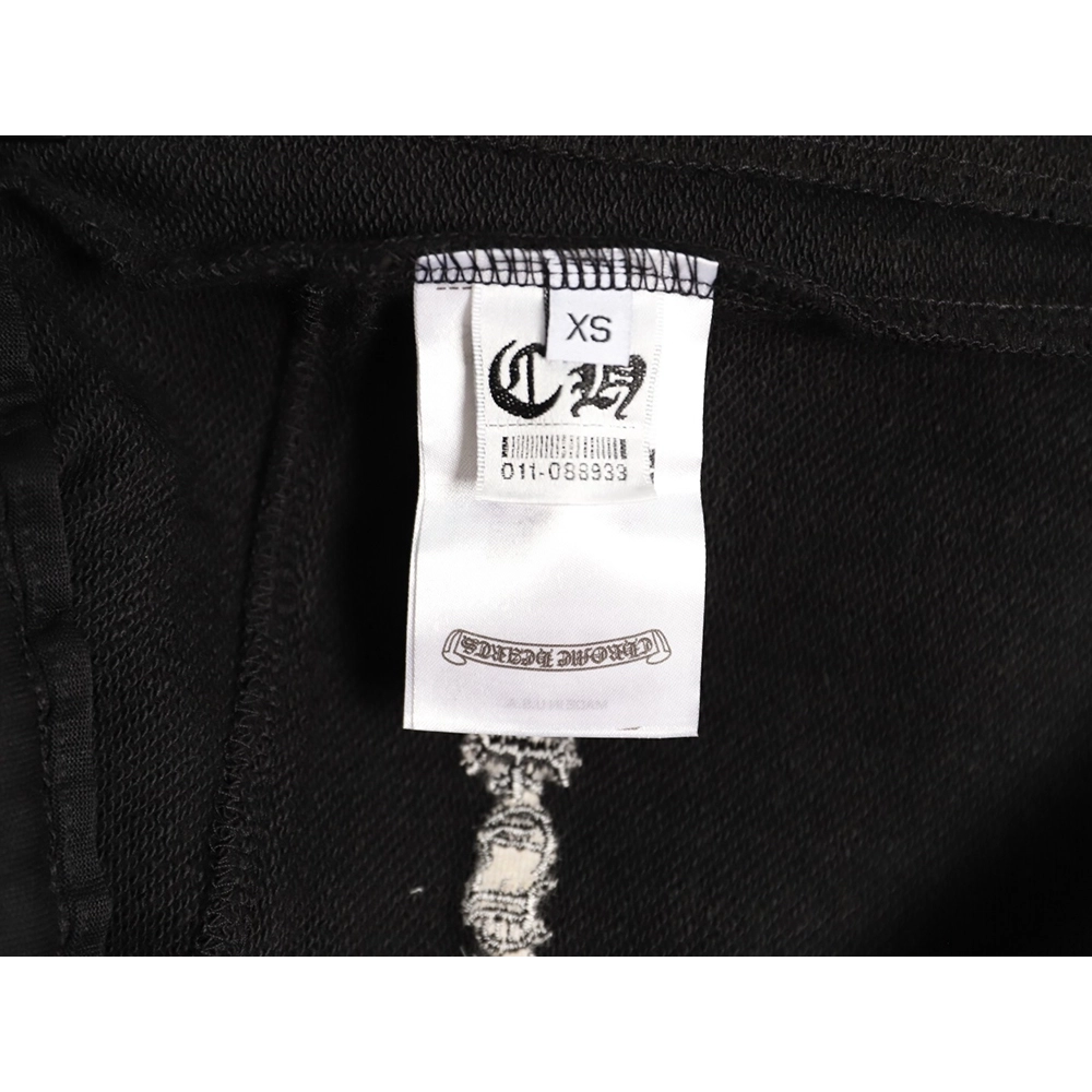 Chrome Hearts Leather-Appliqu¨¦ Cross-Embroidered Shorts TSK1,Chrome Hearts
