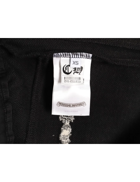 Chrome Hearts Leather-Appliqu¨¦ Cross-Embroidered Shorts TSK1,Chrome Hearts