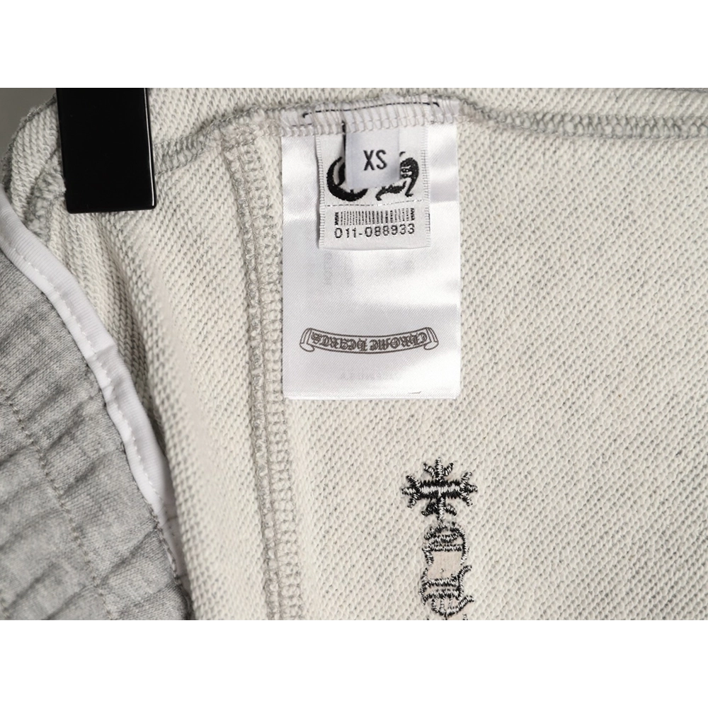 Chrome Hearts Leather-Appliqu¨¦ Cross-Embroidered Shorts,Chrome Hearts